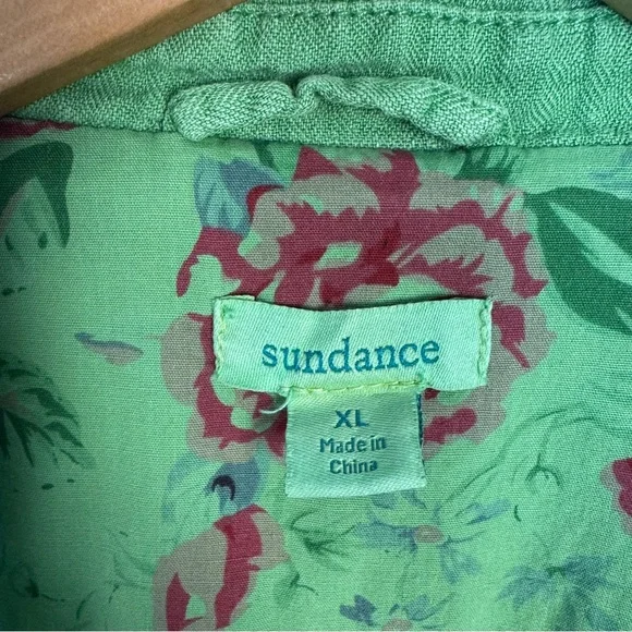 Sundance Oaklee Linen Blazer in Green Tea Size Button Front XL - Picture 5 of 16